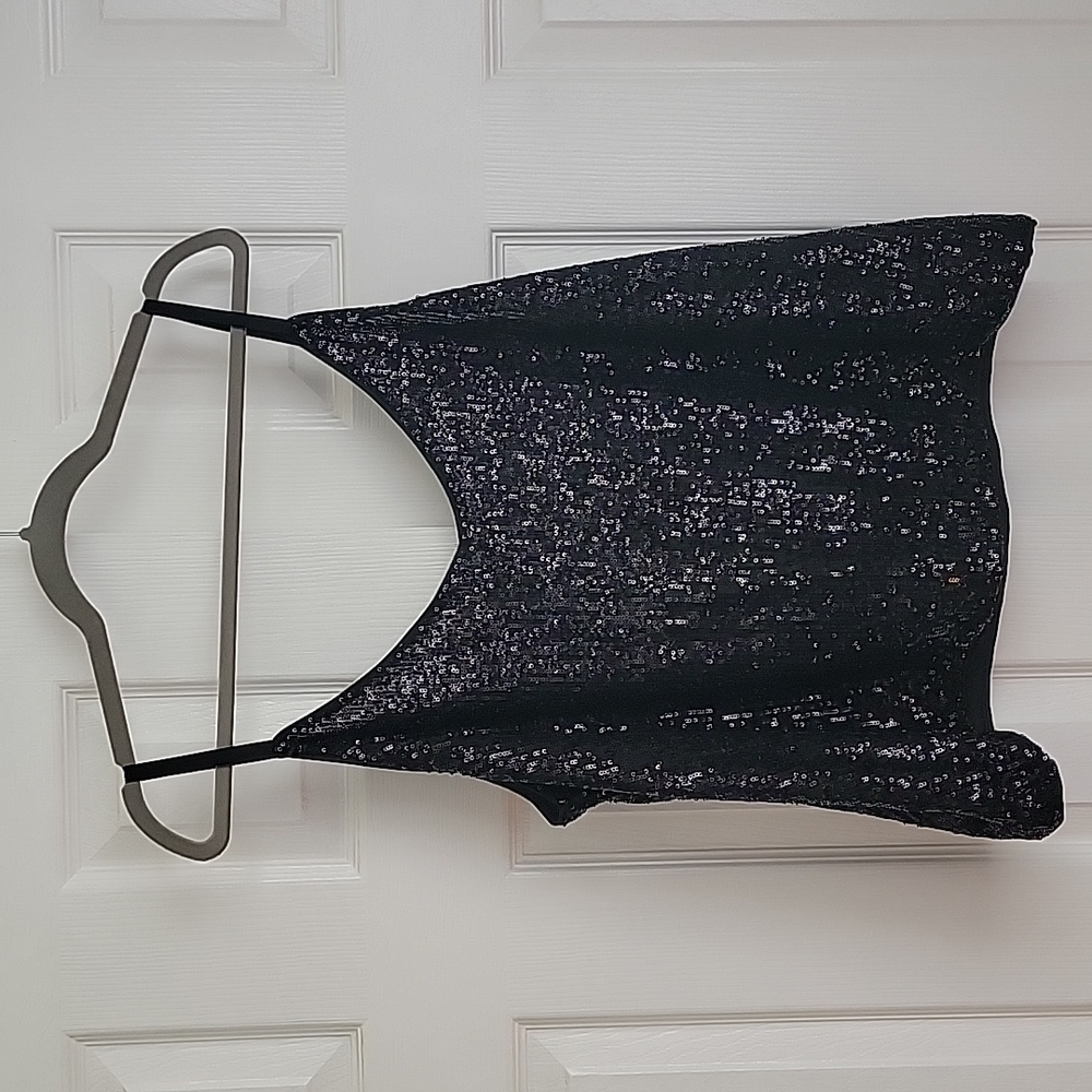 Express Sequined Cropped Tank